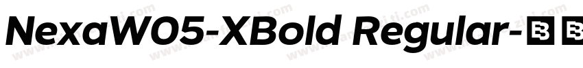 NexaW05-XBold Regular字体转换